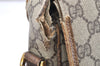 Authentic GUCCI Vintage Shoulder Cross Body Bag Purse GG PVC Leather Brown 5718K