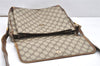 Authentic GUCCI Vintage Shoulder Cross Body Bag Purse GG PVC Leather Brown 5718K
