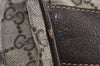 Authentic GUCCI Web Sherry Line Boston Hand Bag GG PVC Leather Brown 5720J