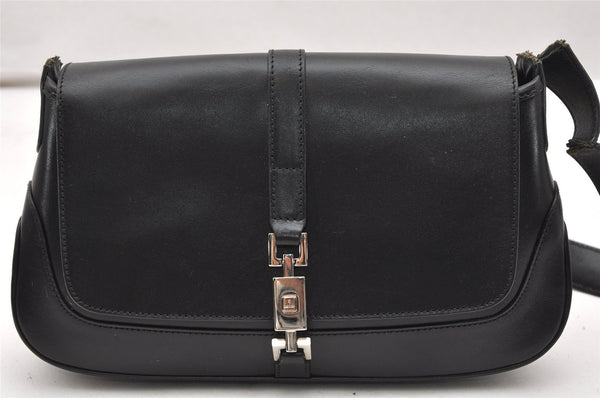 Authentic GUCCI Jackie Shoulder Hand Bag Purse Leather 0013824 Black Junk 5720K
