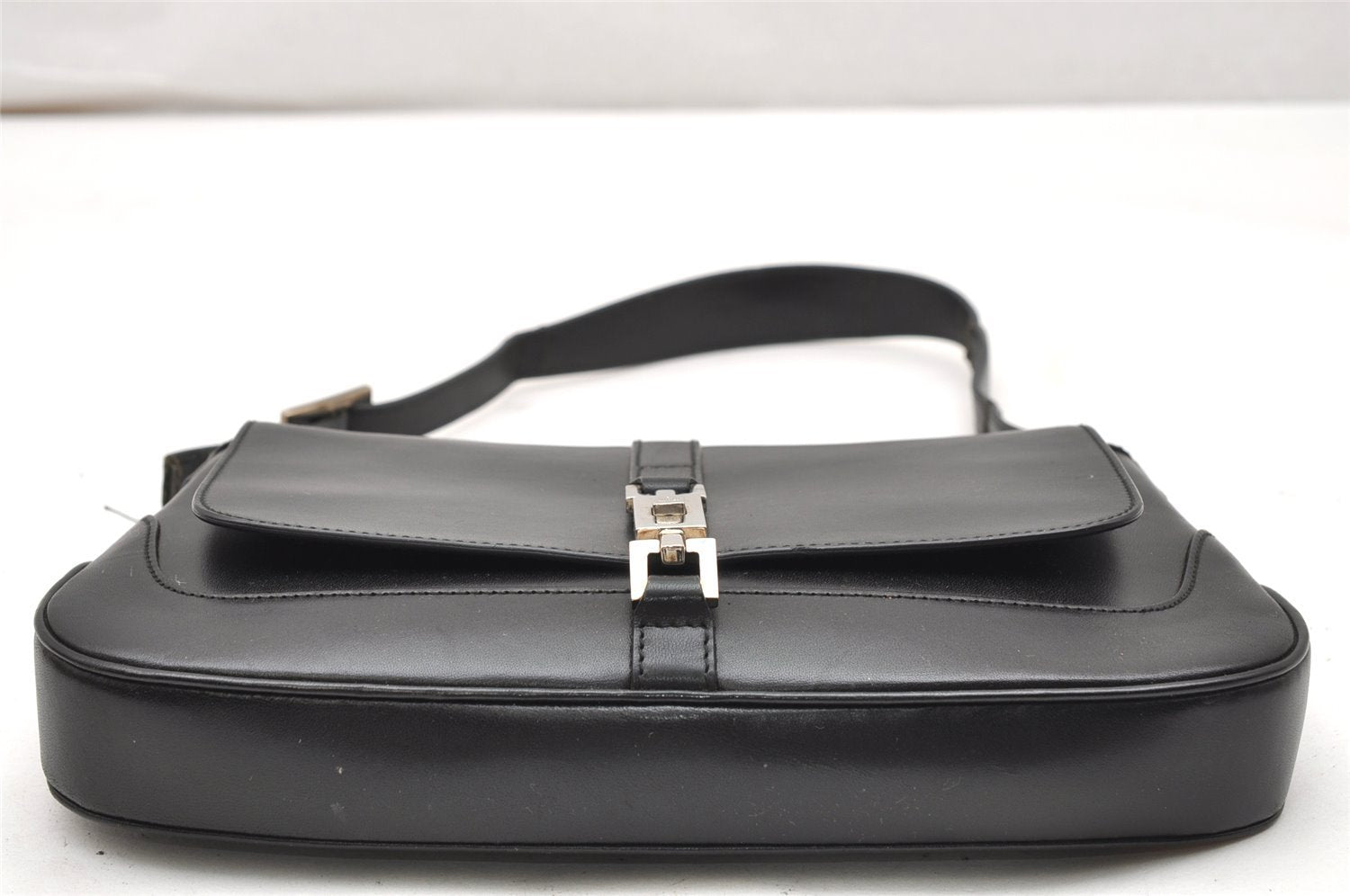 Authentic GUCCI Jackie Shoulder Hand Bag Purse Leather 0013824 Black Junk 5720K