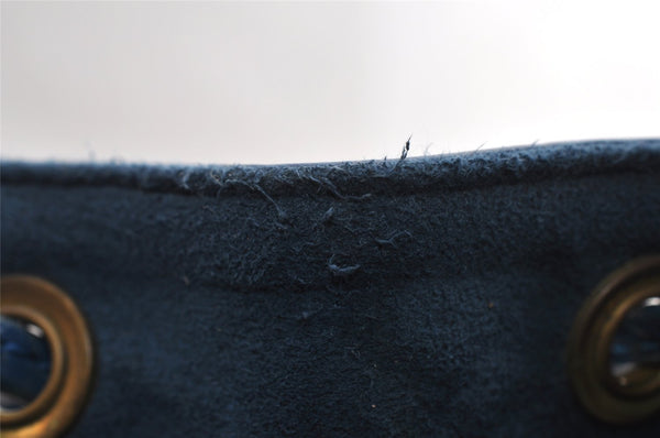 Authentic Louis Vuitton Epi Petit Noe Shoulder Drawstring Bag M44105 Blue 5722I