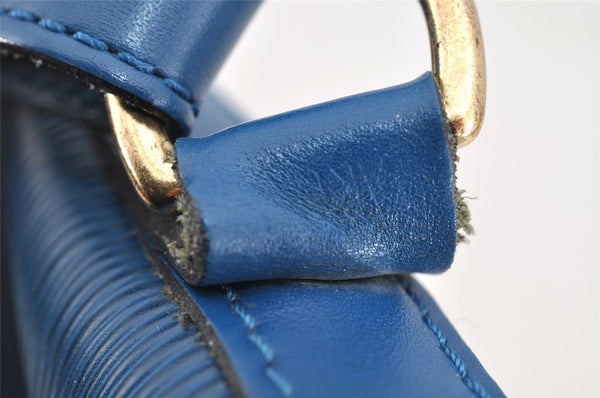 Authentic Louis Vuitton Epi Petit Noe Shoulder Drawstring Bag M44105 Blue 5722I