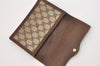 Authentic GUCCI Vintage Web Sherry Line Pouch Purse GG PVC Leather Brown 5723J