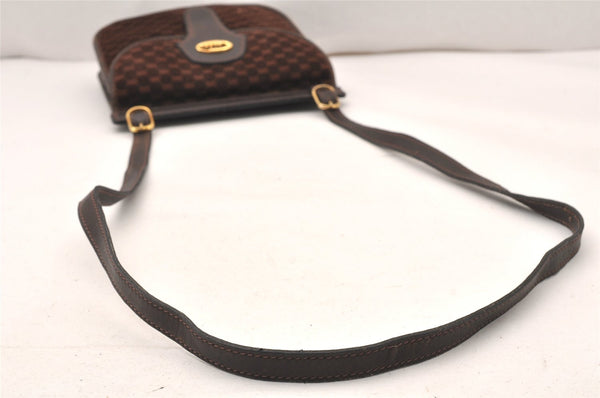 Authentic GUCCI Micro GG Suede Leather Shoulder Cross Bag Purse Brown Junk 5723K