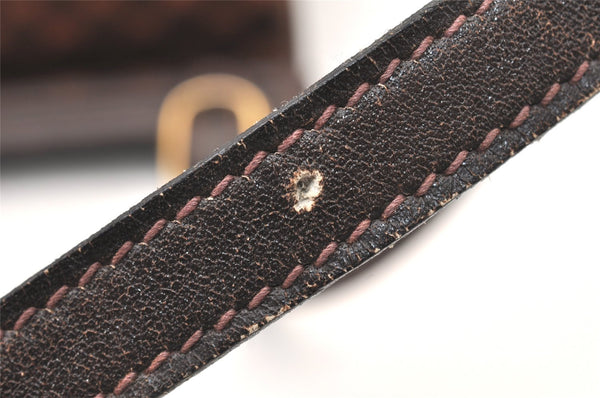 Authentic GUCCI Micro GG Suede Leather Shoulder Cross Bag Purse Brown Junk 5723K
