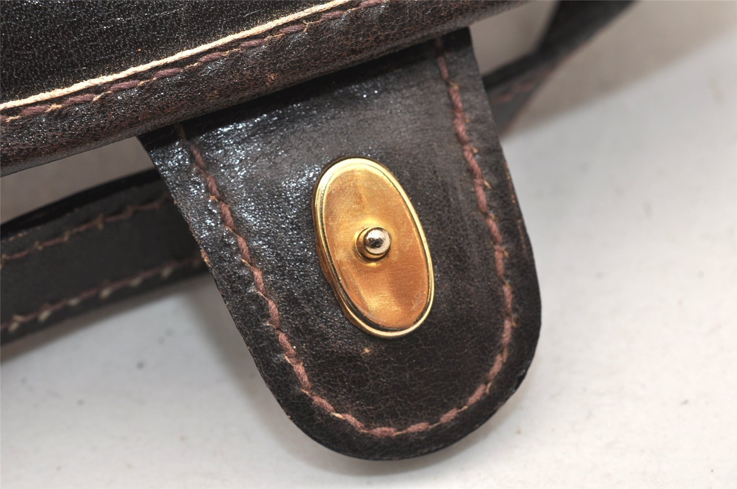 Authentic GUCCI Micro GG Suede Leather Shoulder Cross Bag Purse Brown Junk 5723K