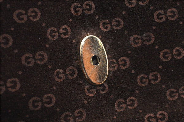 Authentic GUCCI Micro GG Suede Leather Shoulder Cross Bag Purse Brown Junk 5723K