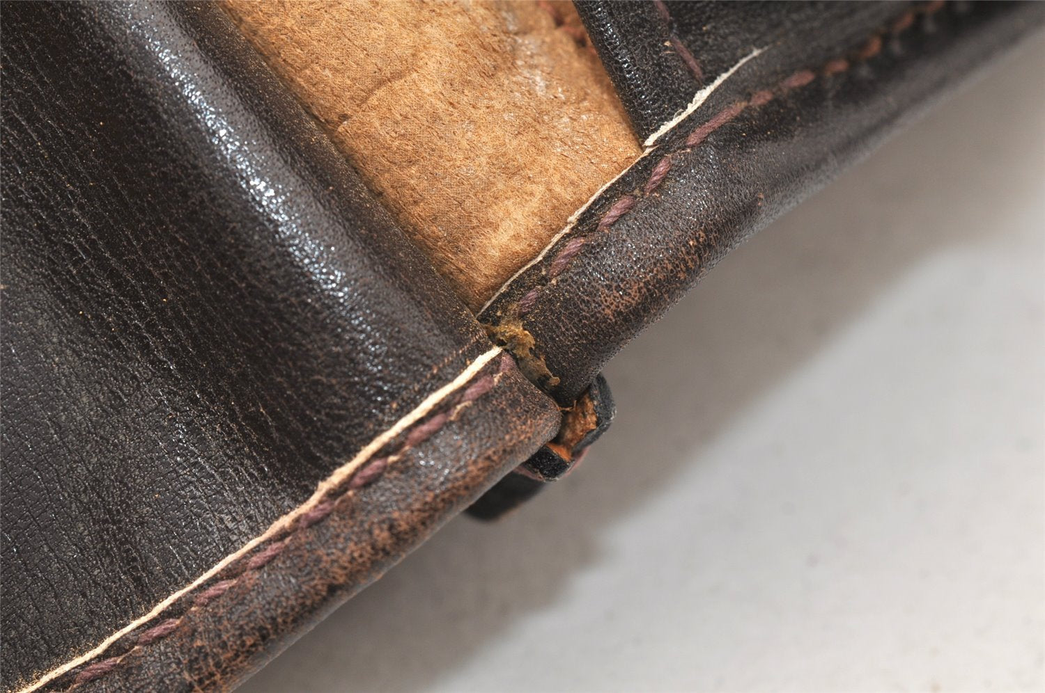 Authentic GUCCI Micro GG Suede Leather Shoulder Cross Bag Purse Brown Junk 5723K