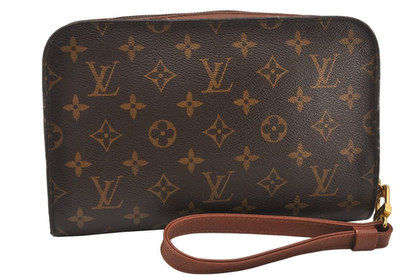 Authentic Louis Vuitton Monogram Orsay Clutch Hand Bag Purse M51790 LV 5727K