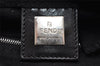 Authentic FENDI Mamma Baguette Shoulder Hand Bag Jersey Leather Black 5728I