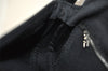 Authentic FENDI Mamma Baguette Shoulder Hand Bag Jersey Leather Black 5728I
