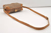 Authentic GUCCI Micro GG PVC Leather Shoulder Cross Body Bag Purse Brown 5728J