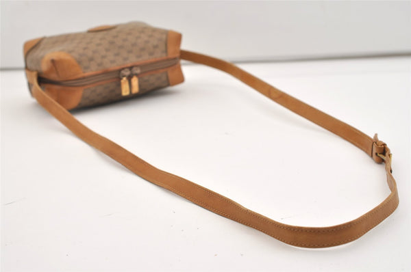 Authentic GUCCI Micro GG PVC Leather Shoulder Cross Body Bag Purse Brown 5728J