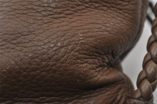 Authentic GUCCI Interlocking G Shoulder Cross Bag Leather 268244 Brown 5730I