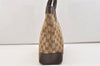Authentic GUCCI Vintage Hand Tote Bag GG Canvas Leather 0021119 Brown 5730J