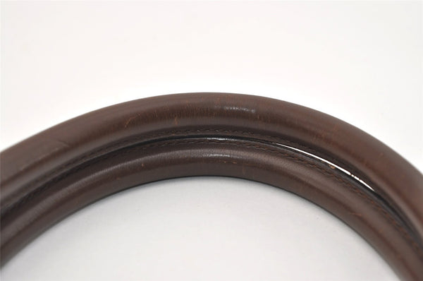 Authentic GUCCI Vintage Hand Tote Bag GG Canvas Leather 0021119 Brown 5730J