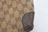 Authentic GUCCI Vintage Hand Tote Bag GG Canvas Leather 0021119 Brown 5730J