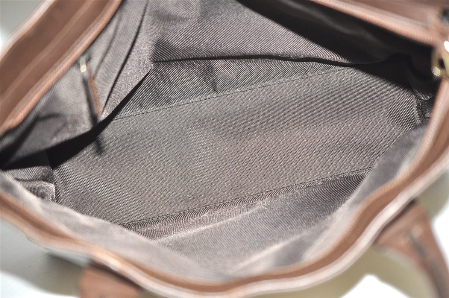 Authentic GUCCI Vintage Hand Tote Bag GG Canvas Leather 0021119 Brown 5730J