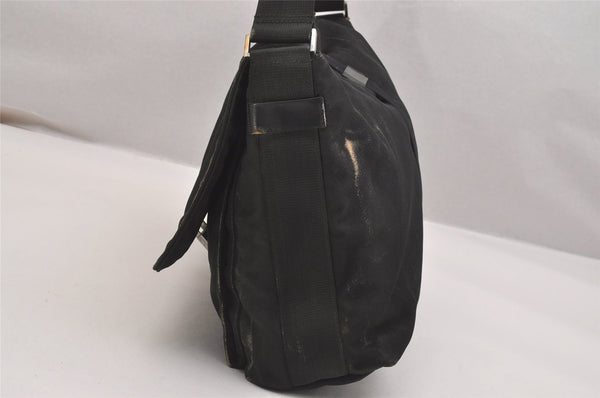 Authentic GUCCI Shoulder Cross Body Bag Nylon Leather Black Junk 5731J