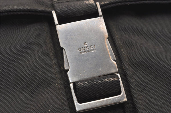 Authentic GUCCI Shoulder Cross Body Bag Nylon Leather Black Junk 5731J