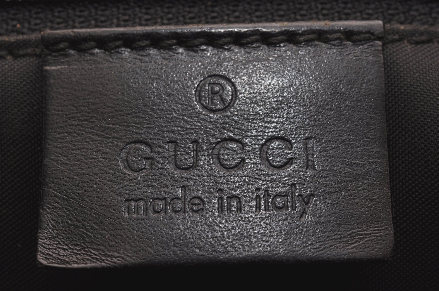 Authentic GUCCI Shoulder Cross Body Bag Nylon Leather Black Junk 5731J