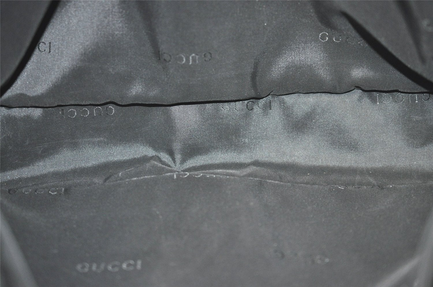 Authentic GUCCI Shoulder Cross Body Bag Nylon Leather Black Junk 5731J