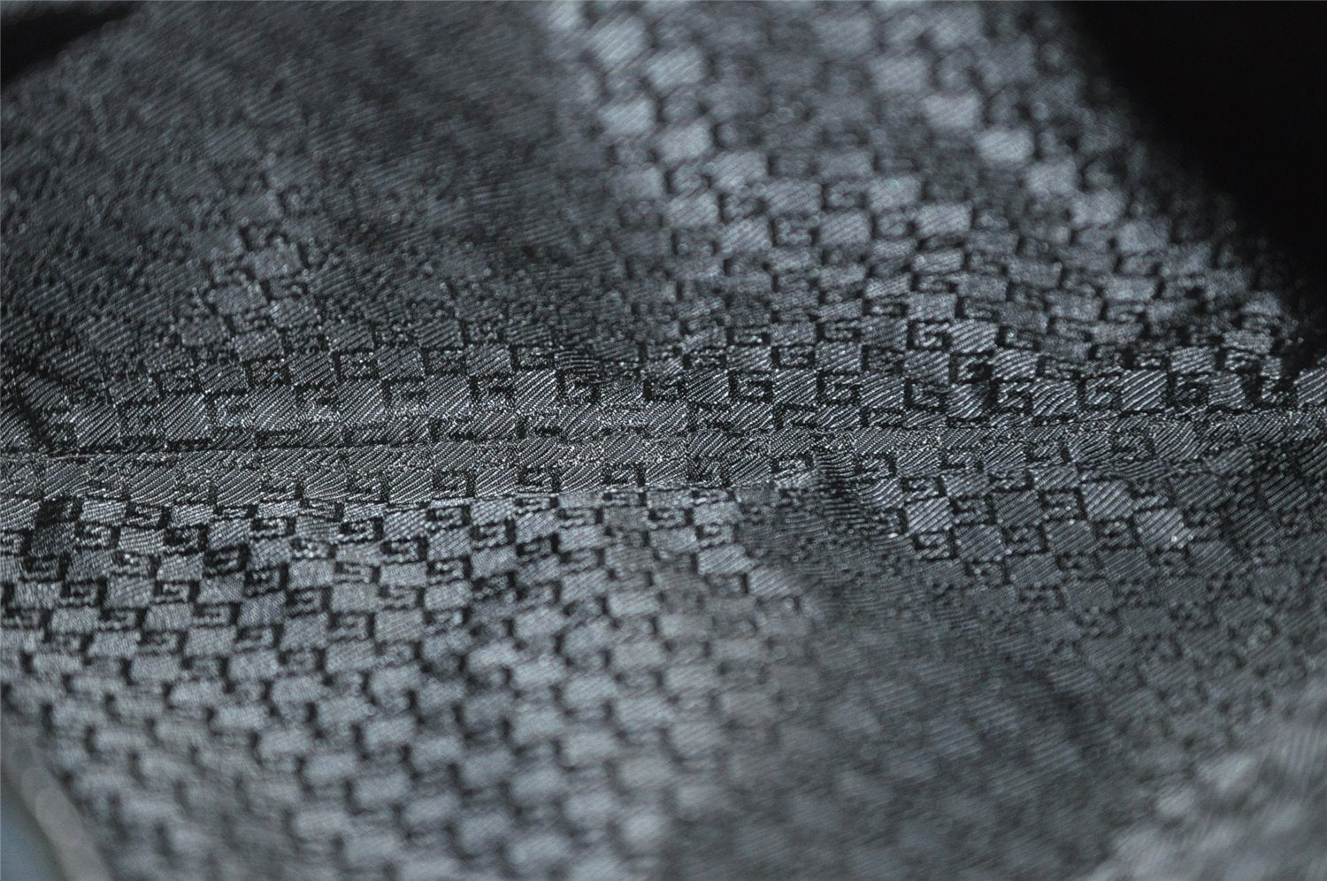 Authentic GUCCI Bamboo Kandinsky Shoulder Bag Canvas Leather 0014061 Black 5732I