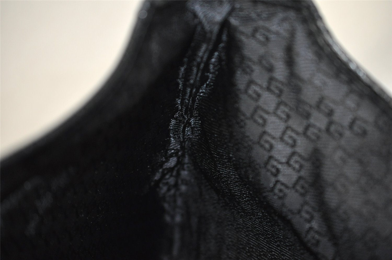 Authentic GUCCI Bamboo Kandinsky Shoulder Bag Canvas Leather 0014061 Black 5732I