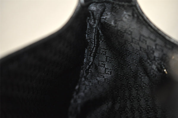 Authentic GUCCI Bamboo Kandinsky Shoulder Bag Canvas Leather 0014061 Black 5732I