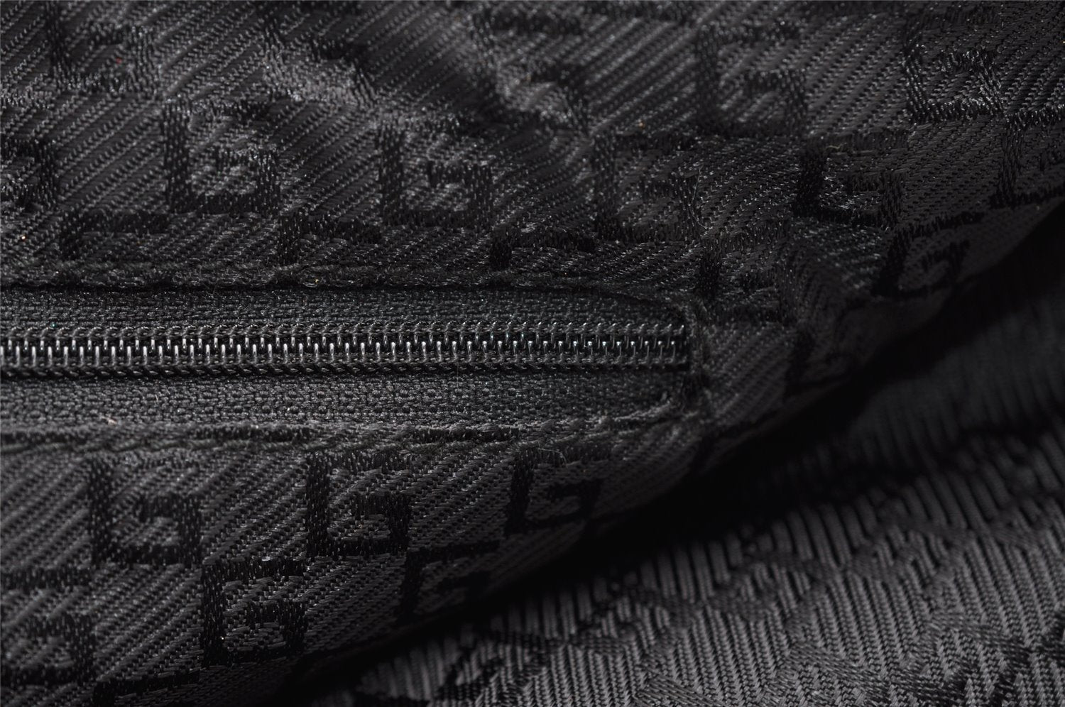 Authentic GUCCI Bamboo Kandinsky Shoulder Bag Canvas Leather 0014061 Black 5732I