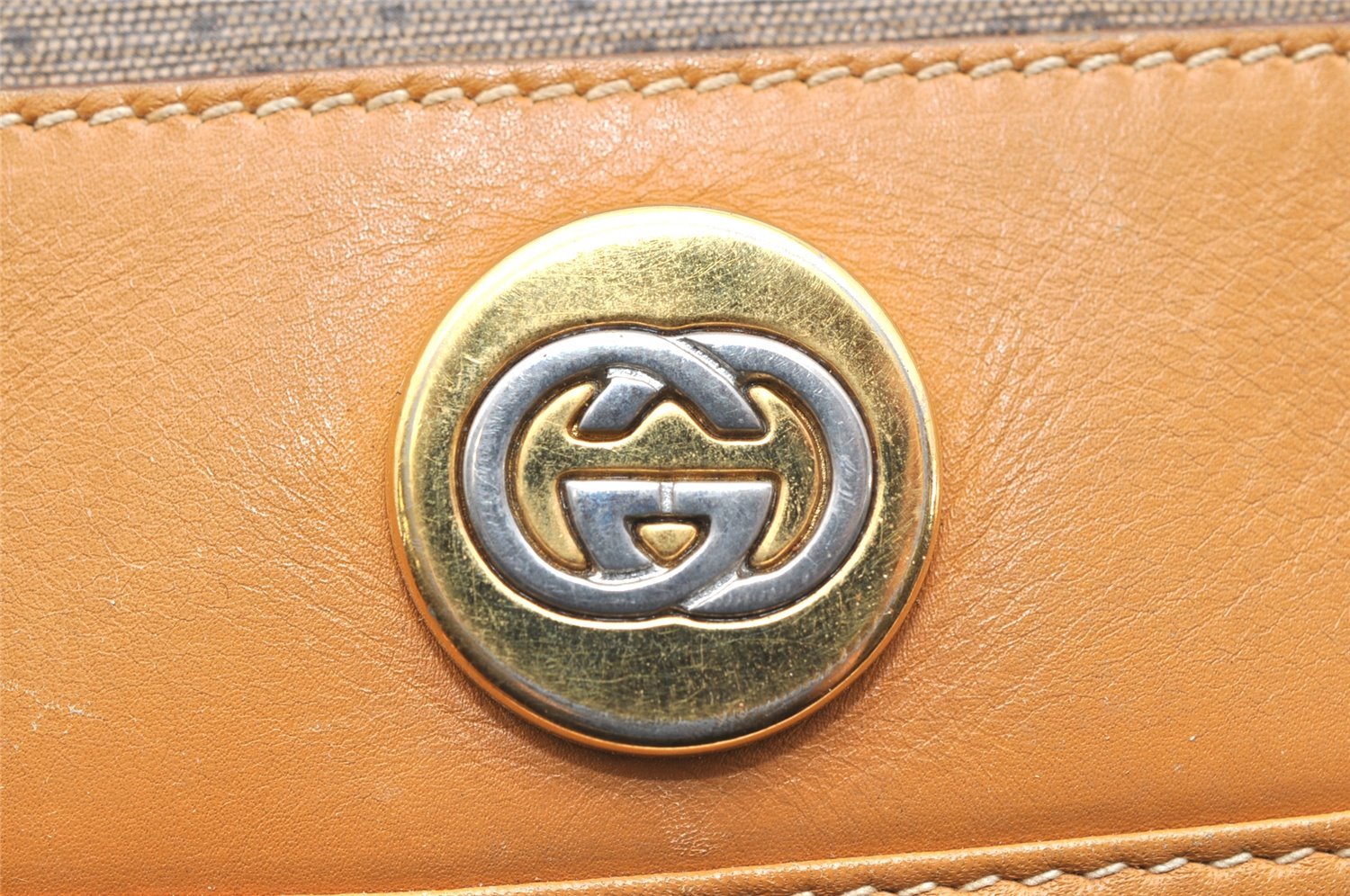 Authentic GUCCI Micro GG PVC Leather Shoulder Cross Bag Purse Brown Junk 5732K