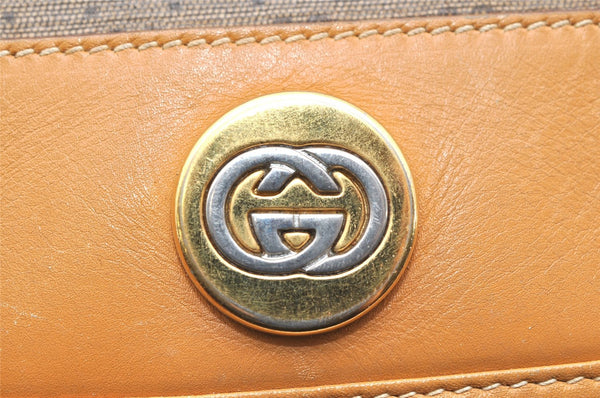 Authentic GUCCI Micro GG PVC Leather Shoulder Cross Bag Purse Brown Junk 5732K