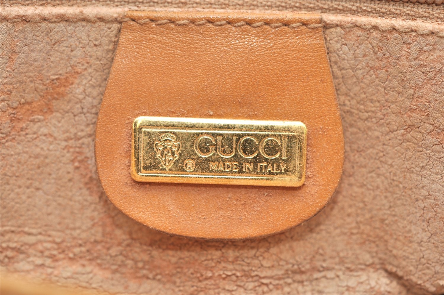 Authentic GUCCI Micro GG PVC Leather Shoulder Cross Bag Purse Brown Junk 5732K