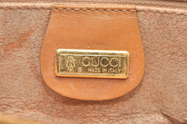 Authentic GUCCI Micro GG PVC Leather Shoulder Cross Bag Purse Brown Junk 5732K