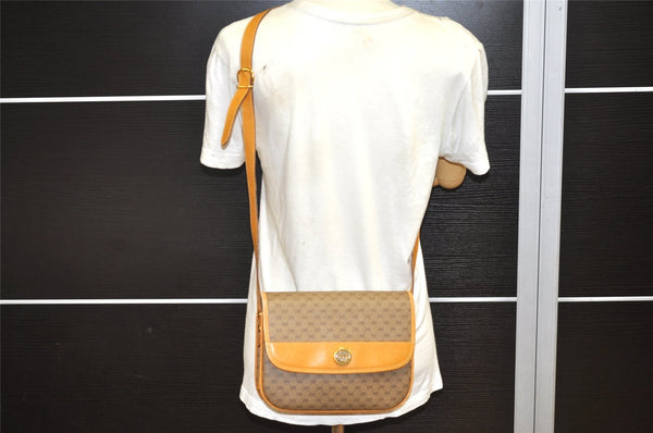 Authentic GUCCI Micro GG PVC Leather Shoulder Cross Bag Purse Brown Junk 5732K