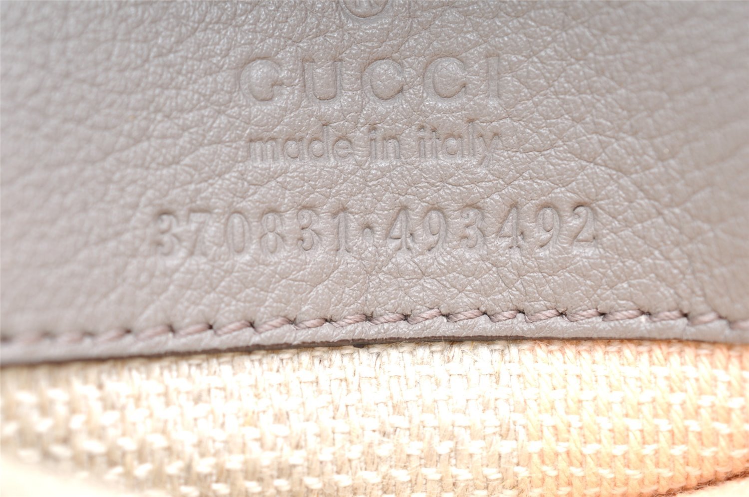 Authentic GUCCI Bamboo Daily 2Way Hand Shoulder Bag Leather 370831 Gray 5733I