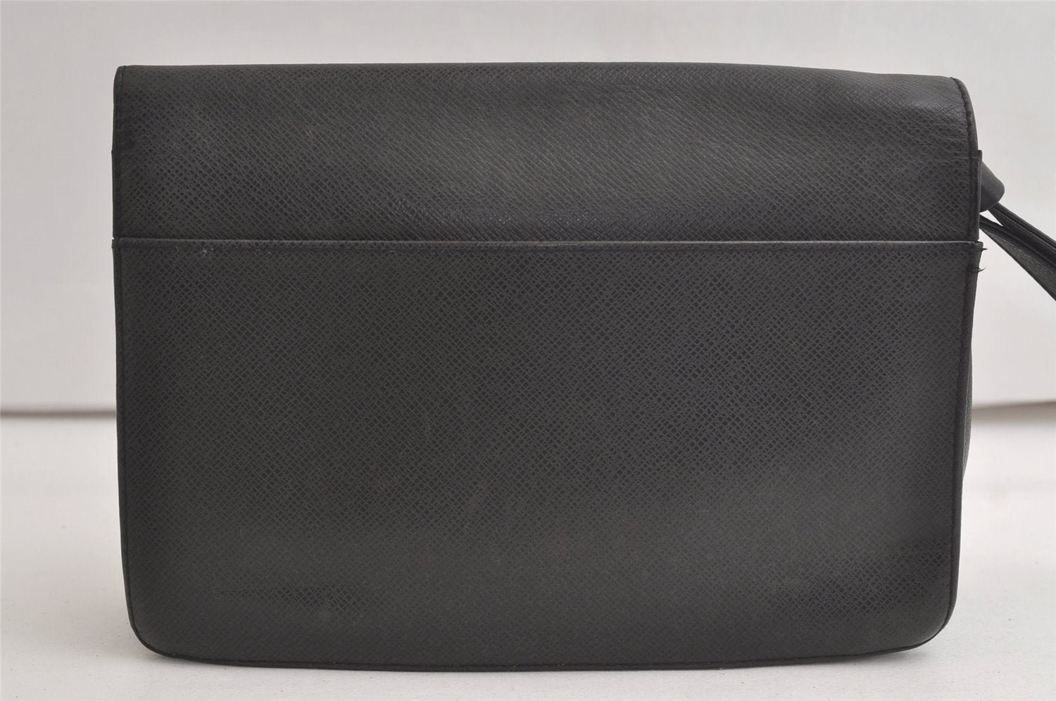 Authentic Louis Vuitton Taiga Selenga Clutch Hand Bag Black M30782 LV 5733K