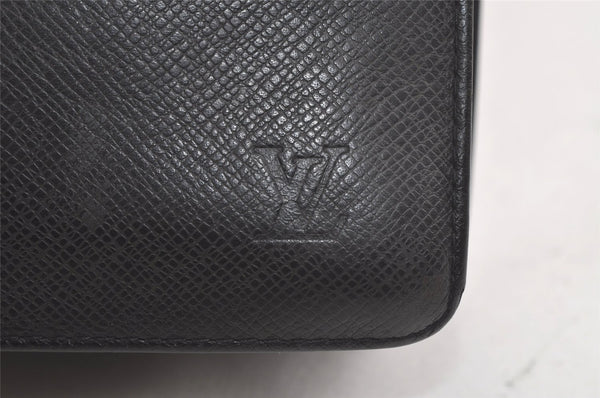 Authentic Louis Vuitton Taiga Selenga Clutch Hand Bag Black M30782 LV 5733K