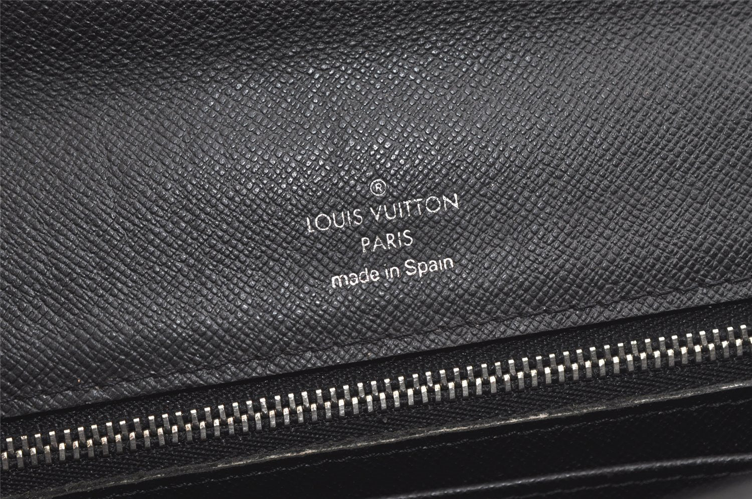 Authentic Louis Vuitton Taiga Selenga Clutch Hand Bag Black M30782 LV 5733K