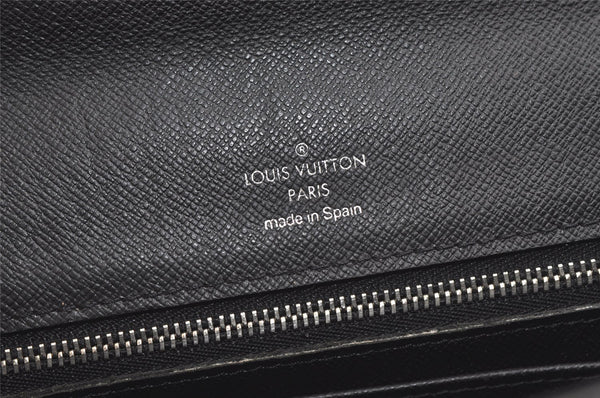 Authentic Louis Vuitton Taiga Selenga Clutch Hand Bag Black M30782 LV 5733K