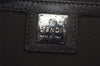 Authentic FENDI Zucchino Mamma Baguette Shoulder Bag Canvas Leather Brown 5734I