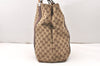 Authentic GUCCI Bamboo Shoulder Hand Bag GG Canvas Leather 232946 Brown 5734K