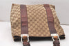 Authentic GUCCI Bamboo Shoulder Hand Bag GG Canvas Leather 232946 Brown 5734K
