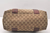 Authentic GUCCI Bamboo Shoulder Hand Bag GG Canvas Leather 232946 Brown 5734K