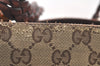 Authentic GUCCI Bamboo Shoulder Hand Bag GG Canvas Leather 232946 Brown 5734K