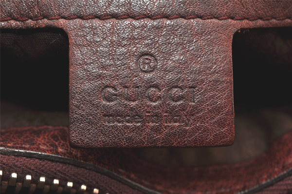 Authentic GUCCI Bamboo Shoulder Hand Bag GG Canvas Leather 232946 Brown 5734K