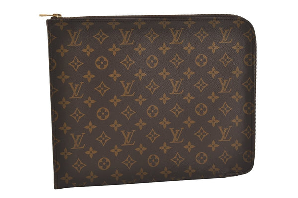 Authentic Louis Vuitton Monogram Poche Documents 33 M53457 Document Case 5735J