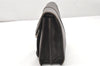 Authentic GUCCI Vintage Clutch Hand Bag Purse Leather Brown 5735K