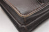 Authentic GUCCI Vintage Clutch Hand Bag Purse Leather Brown 5735K